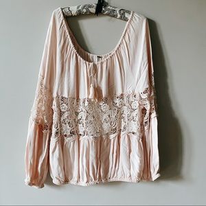 Free People Crochet Blouse